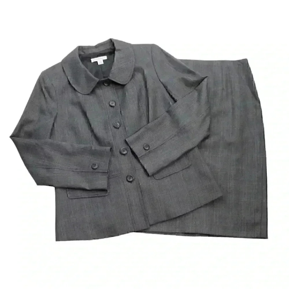 Pendleton Women's Size 8 Blazer 10 Petite Pencil Skirt 100% Virgin Wool Suit Set